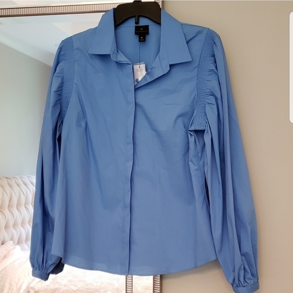 WORTHINGTON WOMEN’S SWISS BLUE BLOUSE - Picture 2 of 6